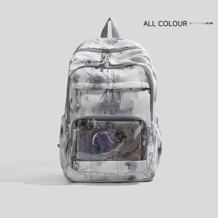 Butterfly-Printed Multi-Compartment Backpack Kalsten