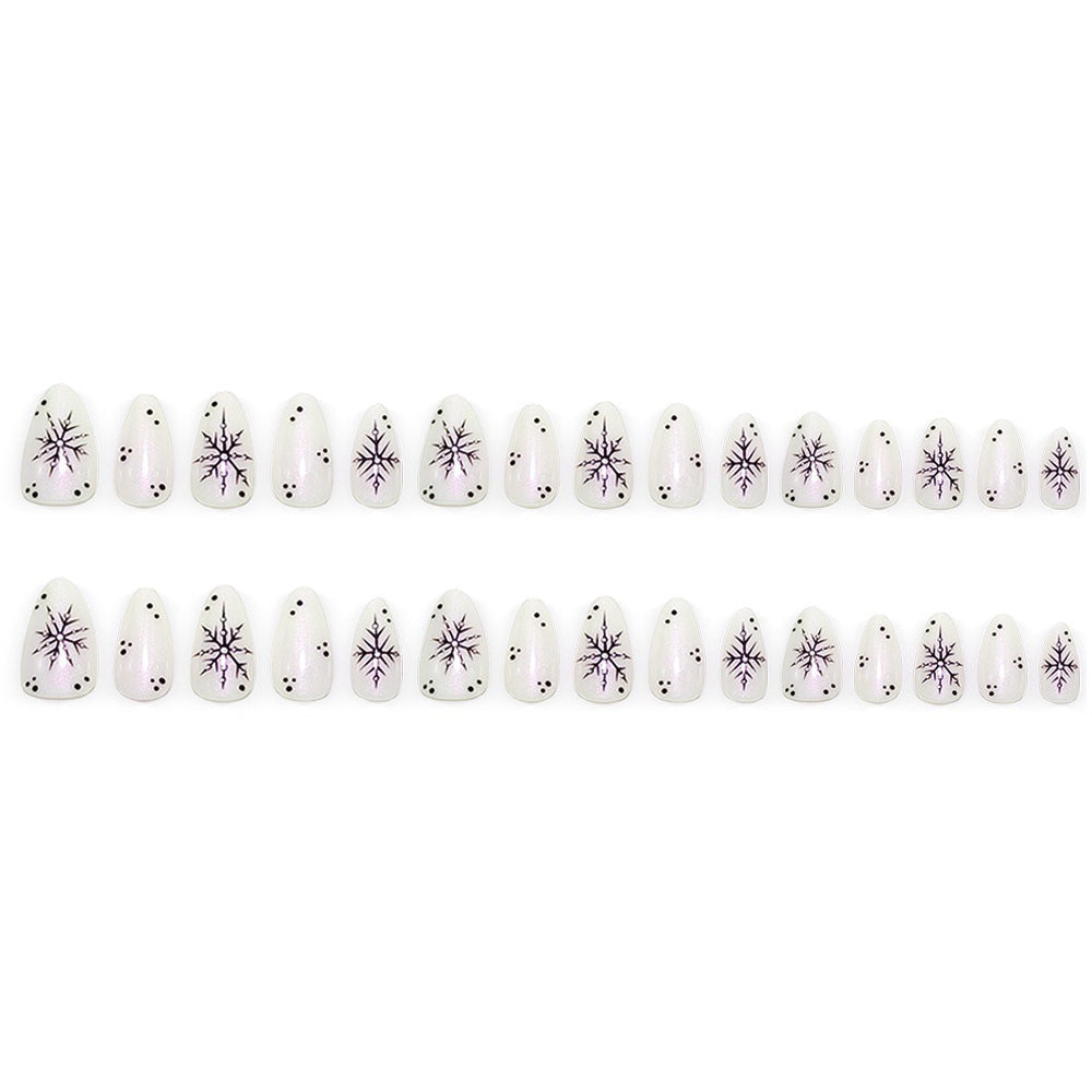 Creative Art Nails with Elegant Snowflake Design Kalsten
