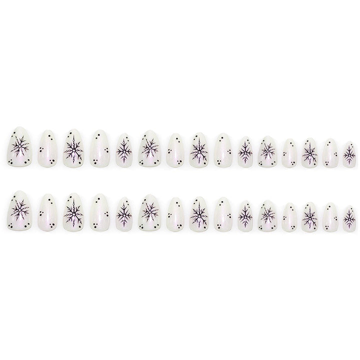 Creative Art Nails with Elegant Snowflake Design Kalsten