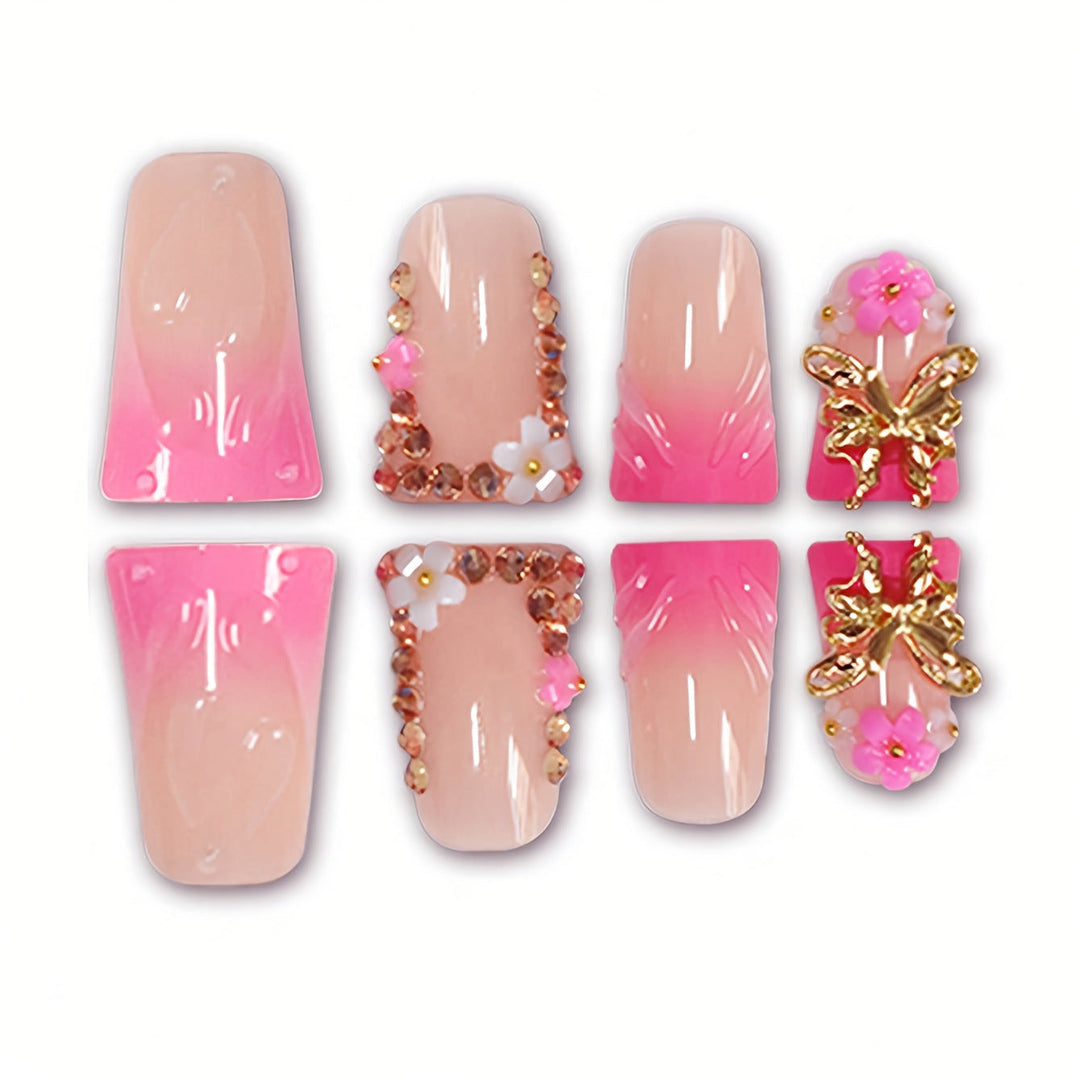 Elegant Floral Press-On Nails Kalsten