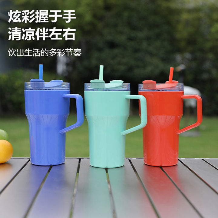 Unisex drinking cup with ergonomic handle and leak-proof lid Kalsten