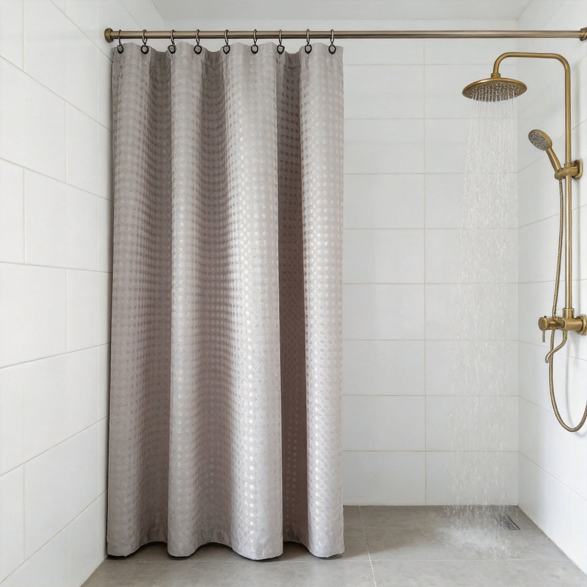 Textured Bathroom Shower Curtain