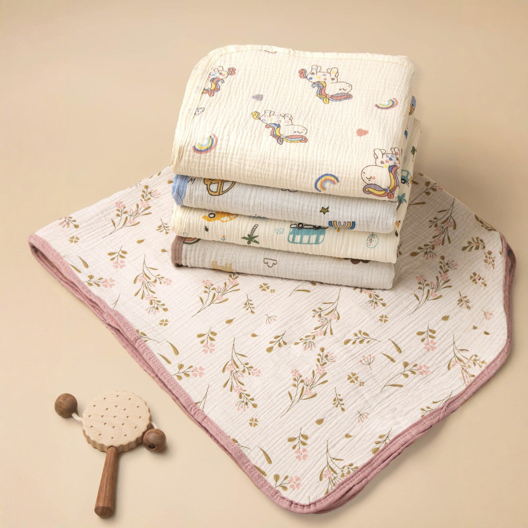 Soft Cotton Vehicle Print Muslin Blanket kalsten