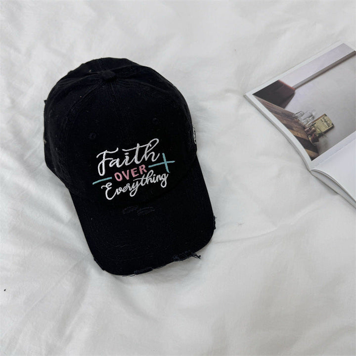 Women's Distressed Embroidered Baseball Cap Kalsten