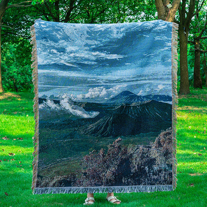 Scenic Coastal Landscape Throw Blanket