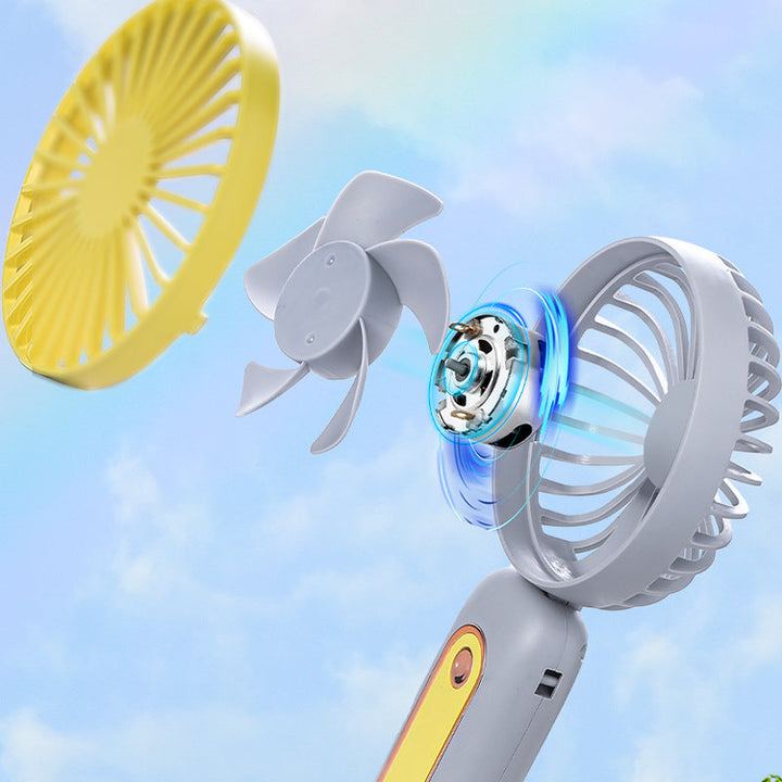 Unisex Portable Hand Fan with LED Display and Ergonomic Handle Kalsten