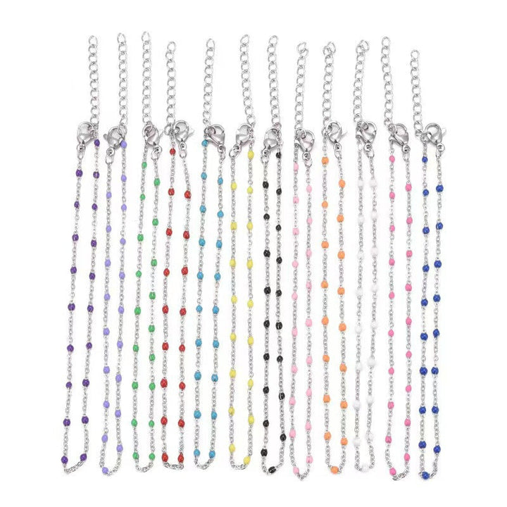 Delicate Beaded Chain Necklace Kalsten