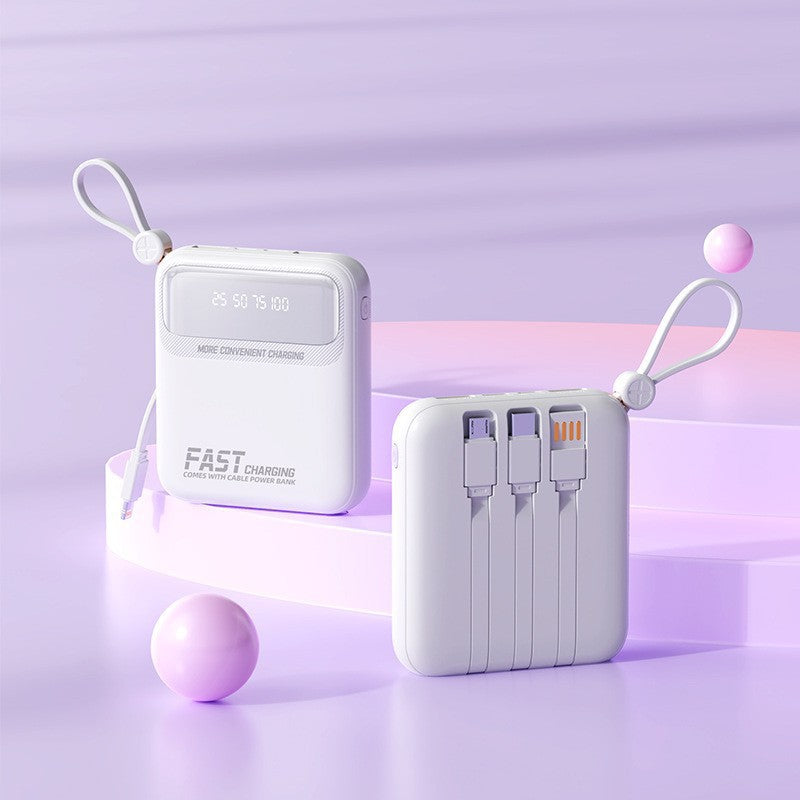 Portable power bank with integrated cables and multifunctional charging port Kalsten