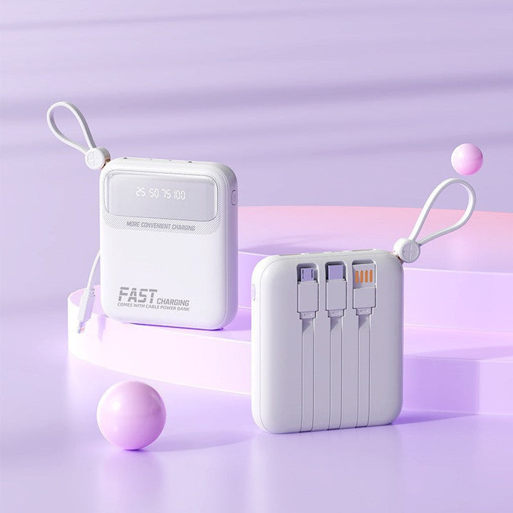 Portable power bank with integrated cables and multifunctional charging port Kalsten