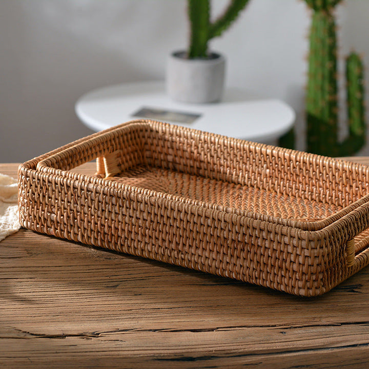 Ladies rectangular serving basket with practical handles Kalsten