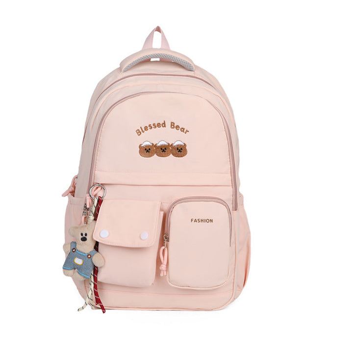 Casual Bear Embellished School Backpack