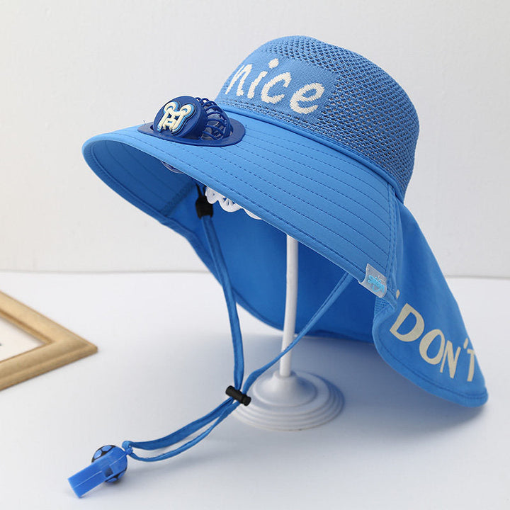 Child-Sun-Protective-Hat with Neck Protection, Breathable Mesh and Adjustable Chin Strap Kalsten