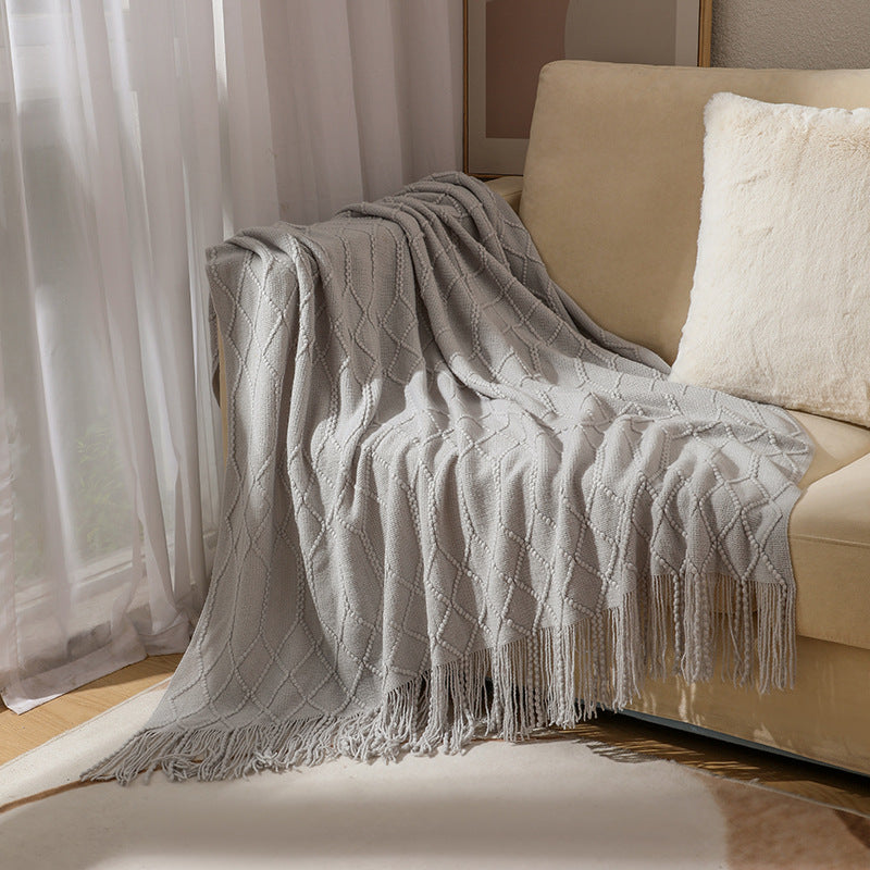 Ladies stylish throw blanket with textured design Kalsten