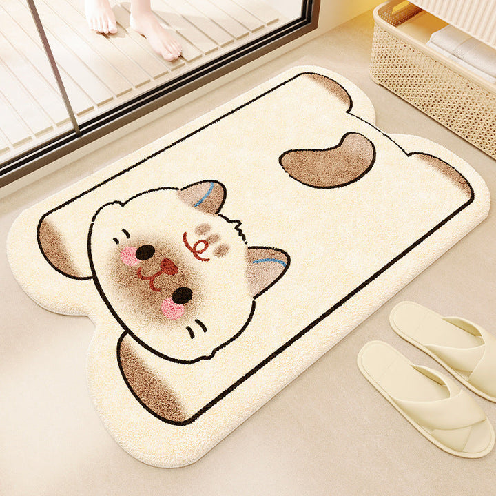 Cartoon Animal-Themed Bath Mat Kalsten