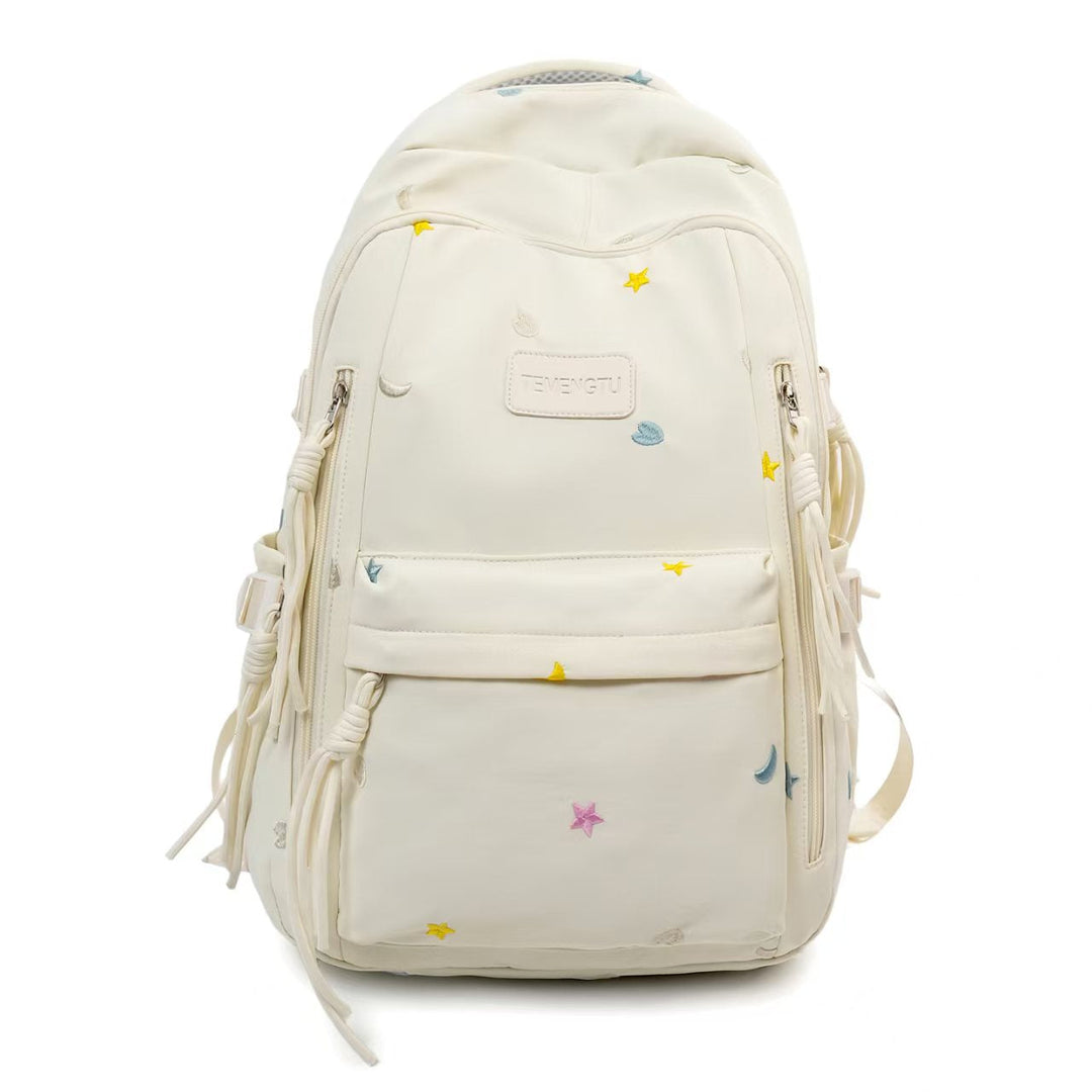 Multi-Pocket Embroidered Backpack Kalsten
