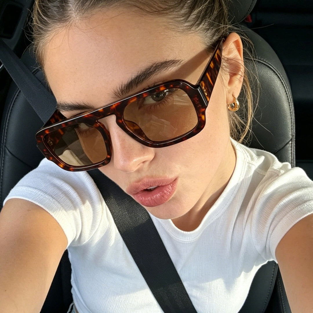 Ladies stylish square sunglasses with wide frame and UV protection Kalsten