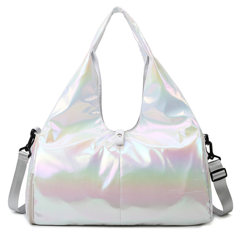 Iridescent Multi-Pocket Travel Tote Bag Kalsten