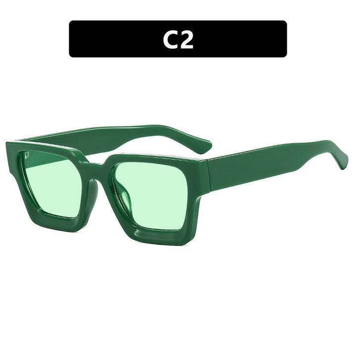 Ladies fashionable square sunglasses with sturdy frame and yellow lenses Kalsten
