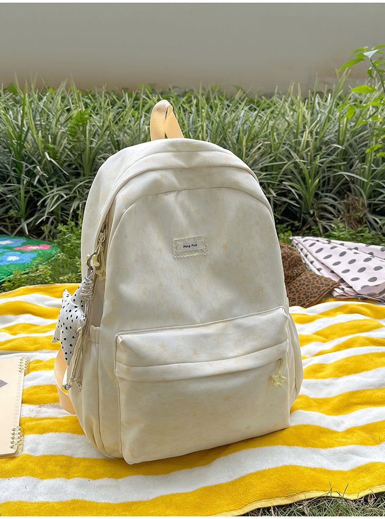 Versatile Star-Patterned School Backpack