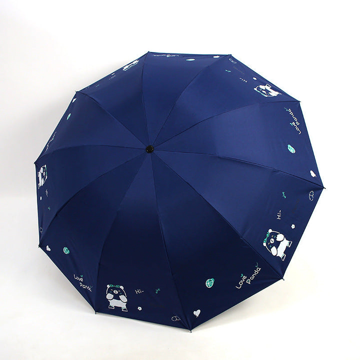 Ladies folding umbrella with cute panda design Kalsten