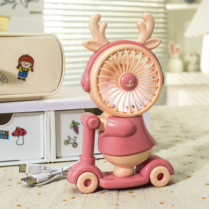 Ladies portable hand fan with cute animal design Kalsten