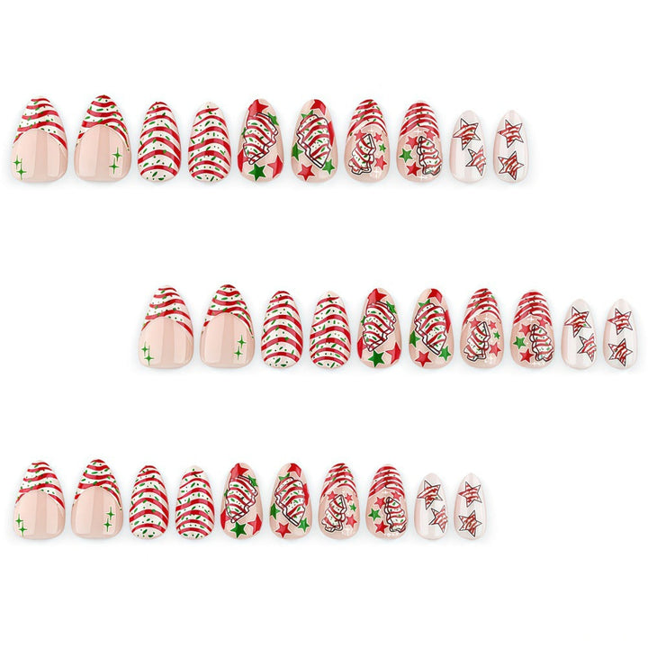 Festive artificial nails with Christmas motifs Kalsten