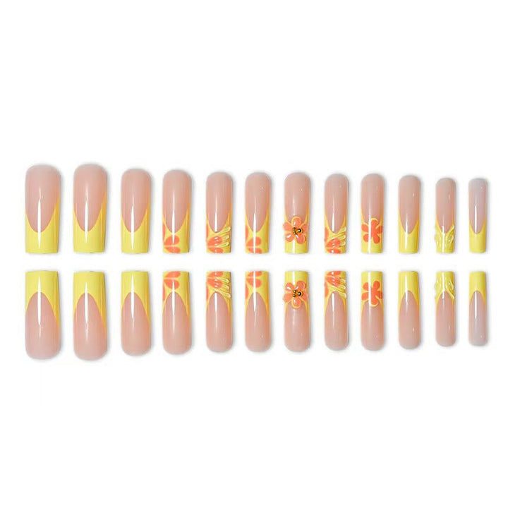 Creative Floral Press-On Nail Art Kalsten