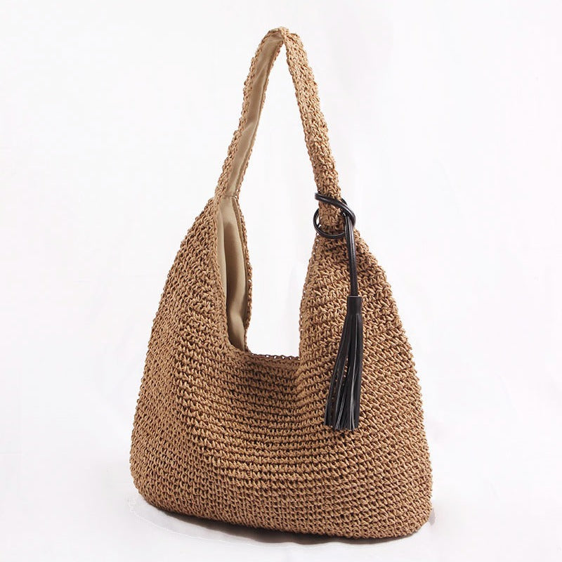 Handcrafted and Stylish Shoulder Bag with Decorative Tassel Detail Kalsten