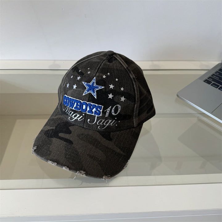 Men's Distressed Camouflage Graphic Baseball Cap Kalsten