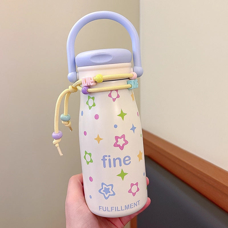 Women’s creative drinking bottle with funny design and practical cord Kalsten
