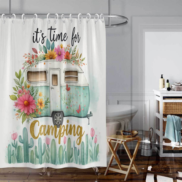 Camping-Themed Shower Curtain Kalsten