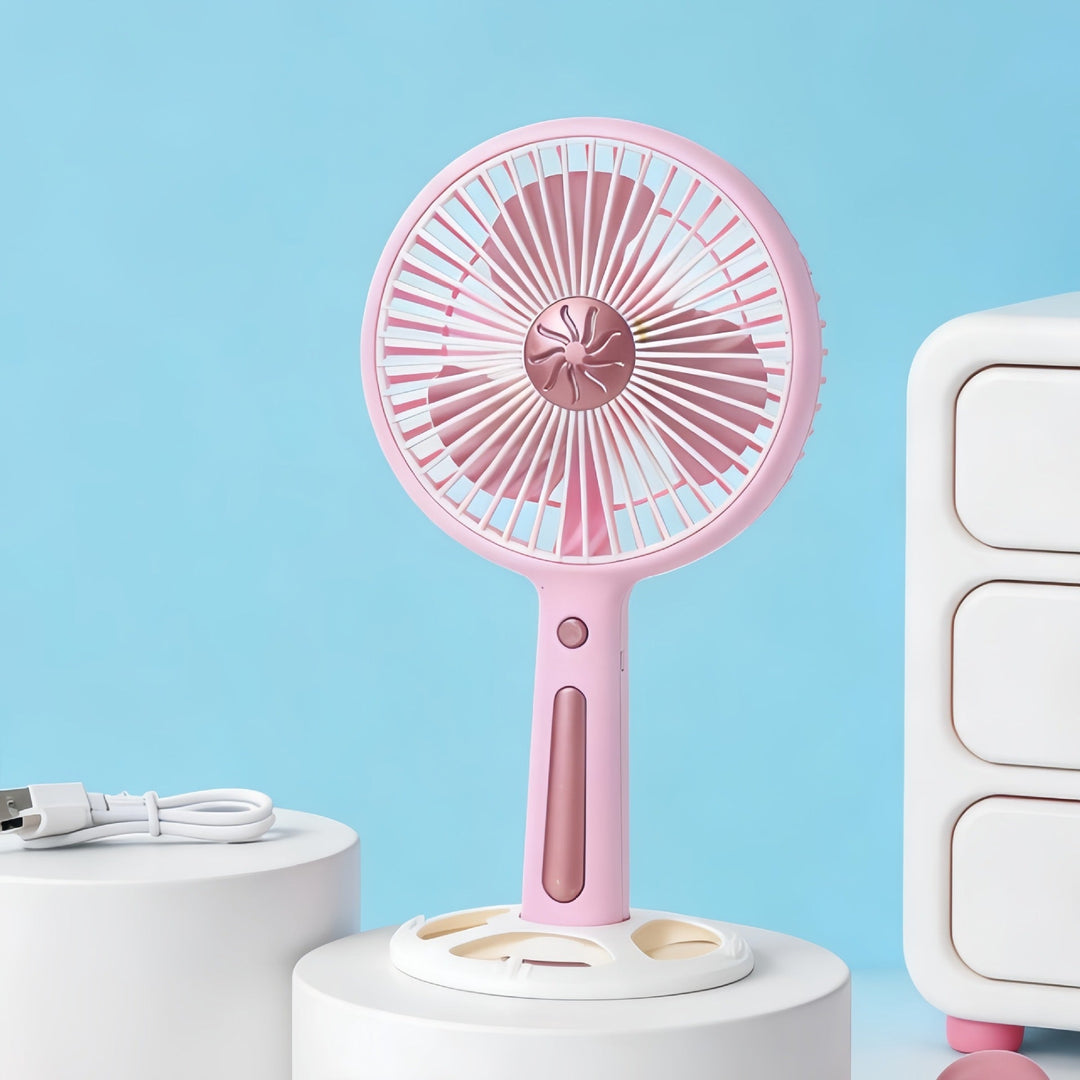 Women's Portable Handheld Fan with Flexible Angle and USB Connection Kalsten