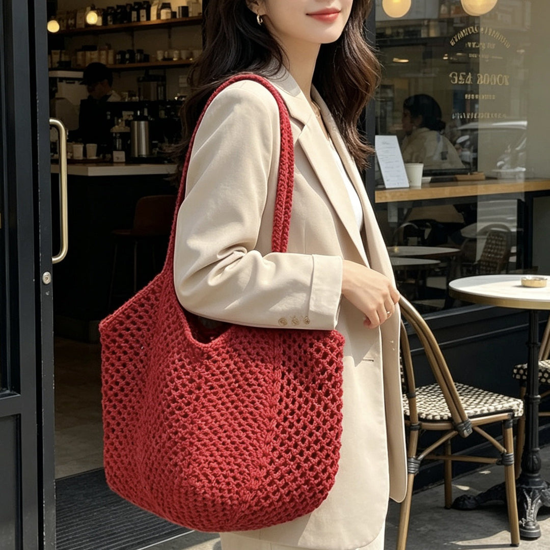 Crocheted tote bag with casual shape Kalsten