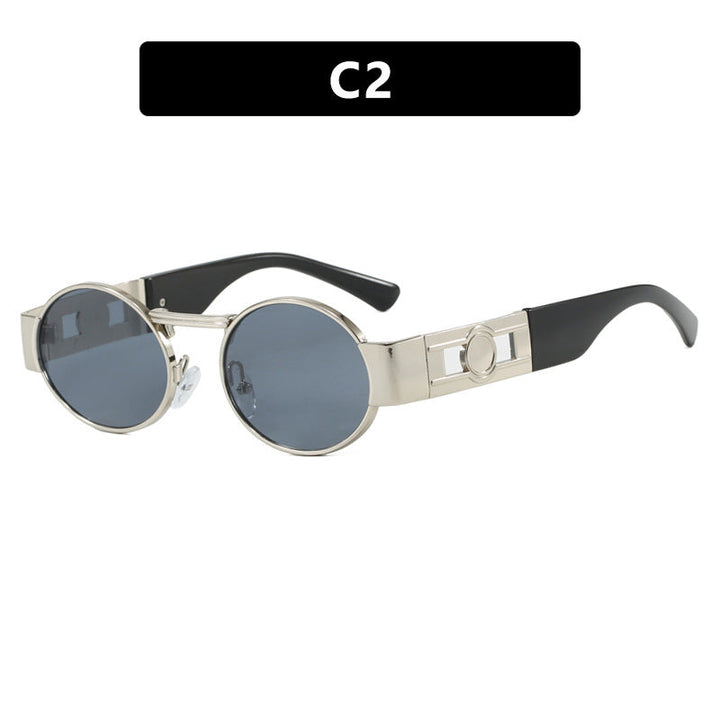 Ladies round sunglasses with fashionable metal frame and UV protection Kalsten