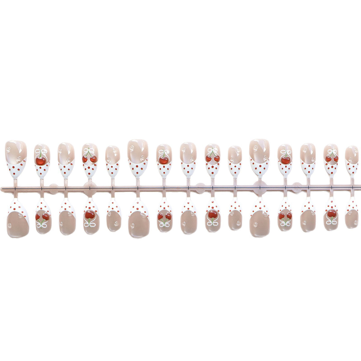 Charming Cherry-Themed Press-On Nail Set Acalora
