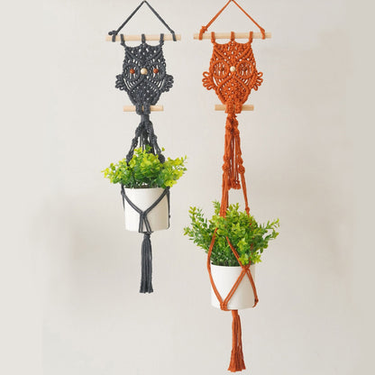 Decorative Macrame Owl Planter Acalora