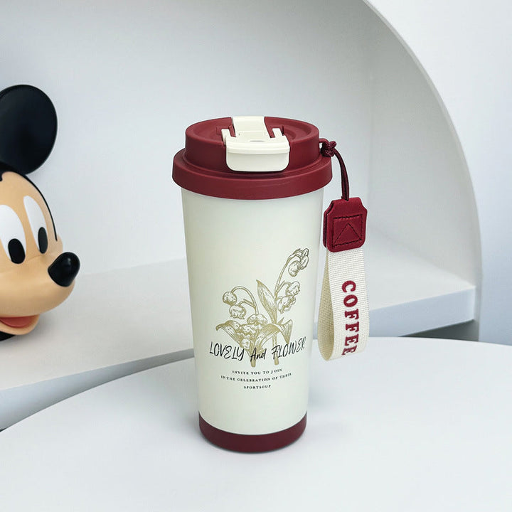 Women's thermos cup with comfortable carrying handle Kalsten