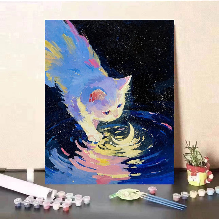 Cat-Themed Fantasy Wall Art Canvas Print Kalsten