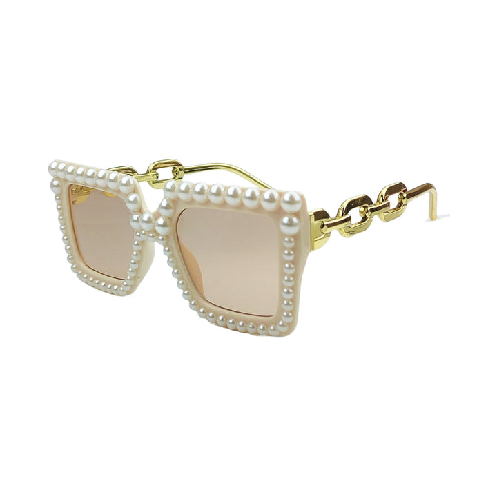 Women's Fashion Square Sunglasses with Chain Decoration Kalsten