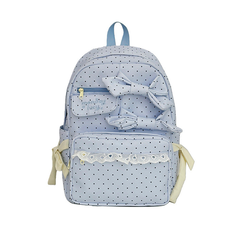 Cute Bow-Embellished School Backpack kalsten