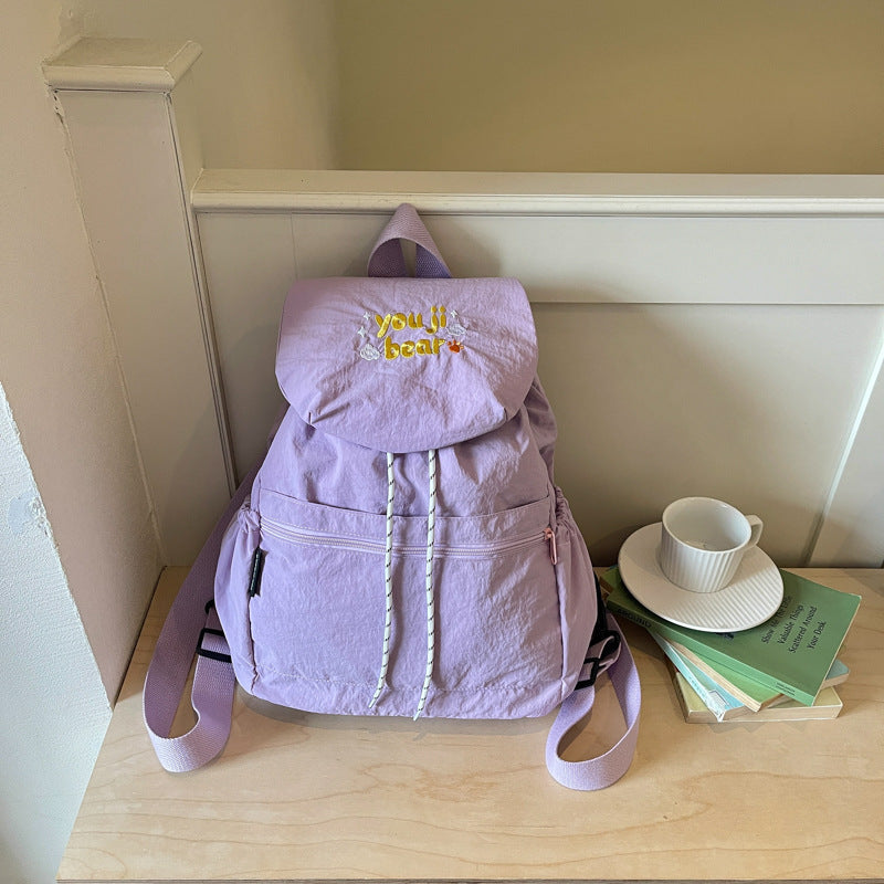 Embroidered Character School Backpack