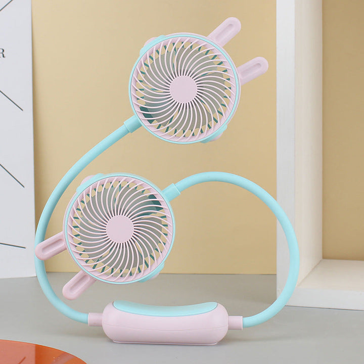 Ladies Portable Neck Fan with Dual Fan Kalsten