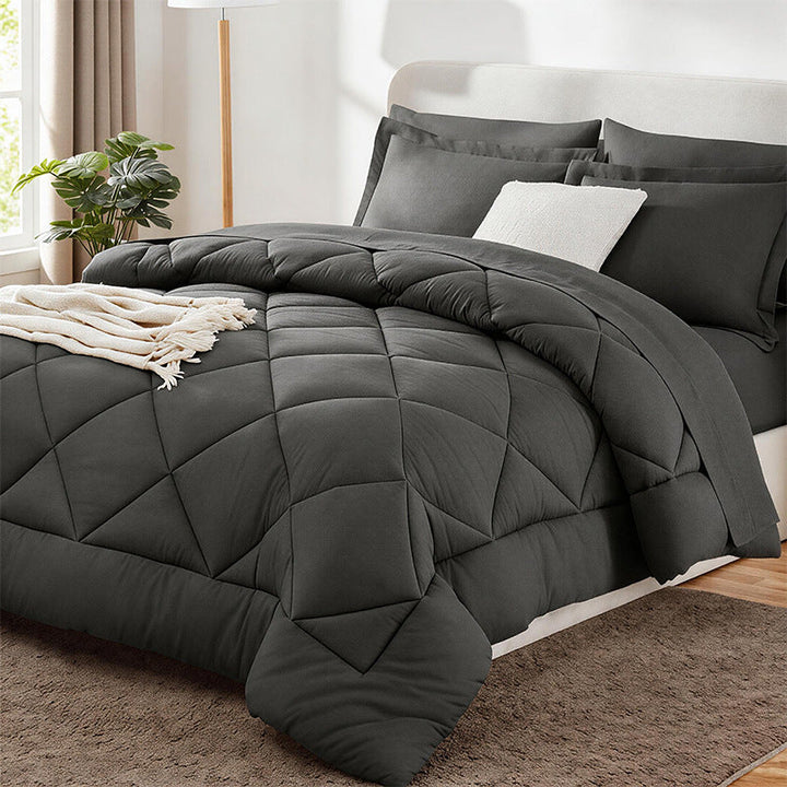 Luxurious Diamond Quilted Comforter Set Kalsten