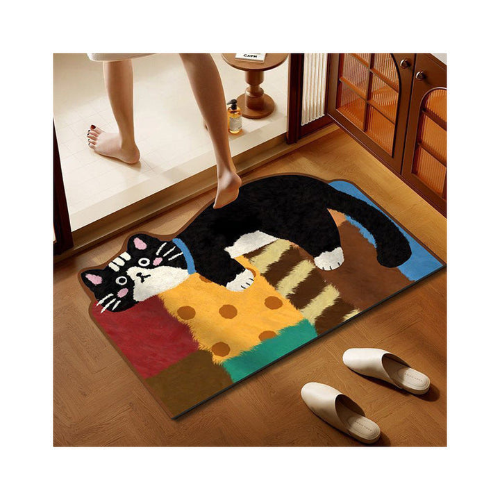 Cat-Themed Spa Bathroom Mat Kalsten