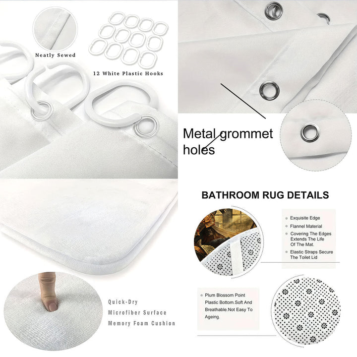 Digital Fantasy-Themed Bathroom Decor Set Kalsten