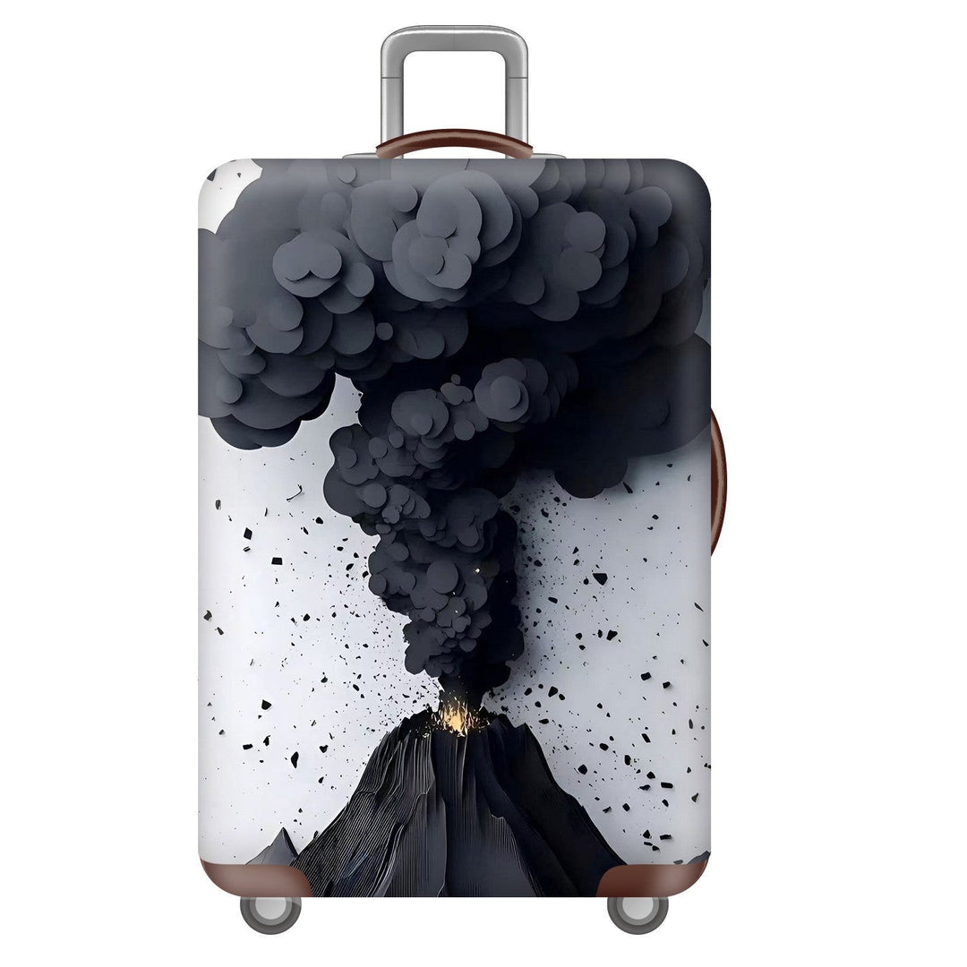 Unisex nan robust Hart shell trolley with lion portrait motif print, shock-resistant ABS polycarbonate shell, multi-wheeled chassis and TSA security lock Kalsten