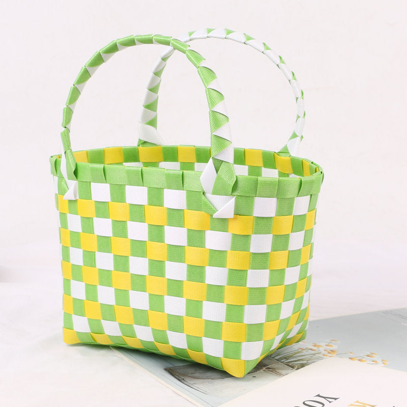 Colorful woven shopping bag Kalsten