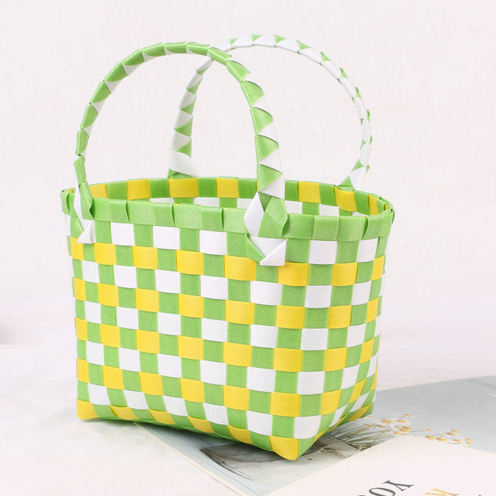 Colorful woven shopping bag Kalsten