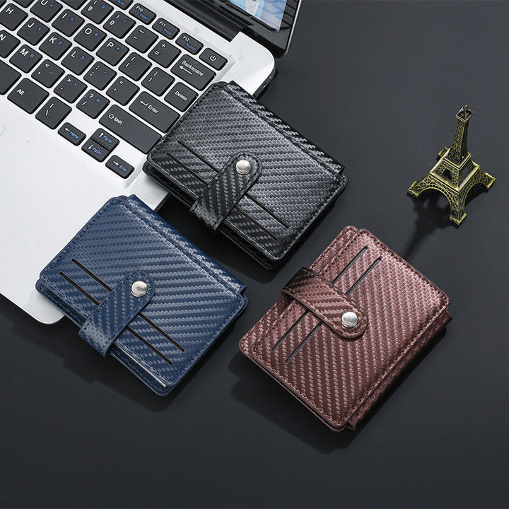Carbon Fiber Textured Compact Wallet Kalsten