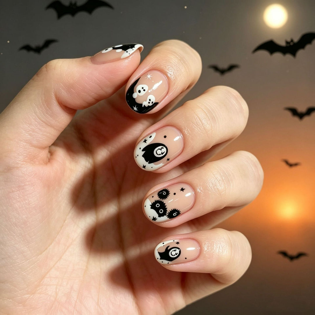 Halloween-Themed Fun Press-On Nail Art Kalsten
